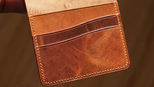 Load image into Gallery viewer, Flock 4 - Horween #8 Shell Cordovan & Dublin Minimalist Wallet