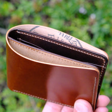 Load image into Gallery viewer, Squadron 6 - Coffee Japanese Shell Cordovan &amp; Horween Dublin Bifold
