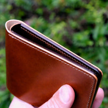 Load image into Gallery viewer, Squadron 6 - Coffee Japanese Shell Cordovan &amp; Horween Dublin Bifold
