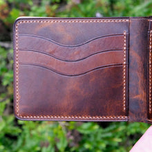 Load image into Gallery viewer, Squadron 6 - Coffee Japanese Shell Cordovan &amp; Horween Dublin Bifold
