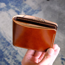 Load image into Gallery viewer, Squadron 6 - Coffee Japanese Shell Cordovan &amp; Horween Dublin Bifold
