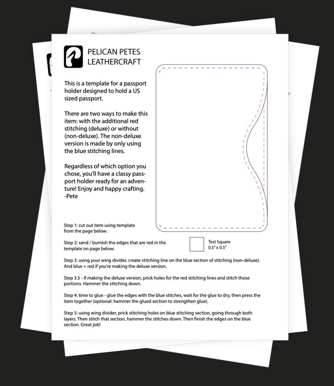 Passport Sleeve - Digital Build Template